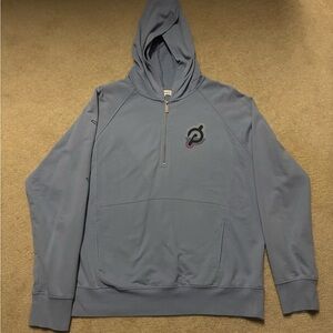Peloton Light Blue 1/4 Zip Hoodie